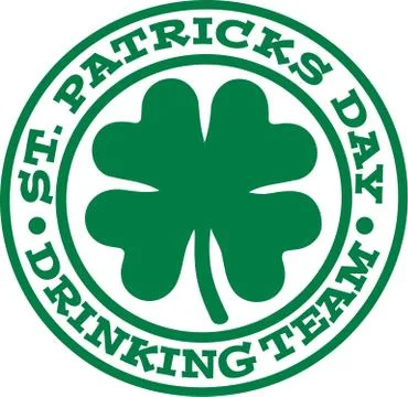 St. Patrick's Day drinking team badge Stock Illustration