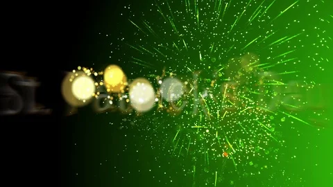 St. Patrick's day fireworks Stock Footage 86793436