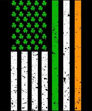 St patrick's day flags Stock Illustration