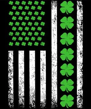 St patrick's day flags Stock Illustration
