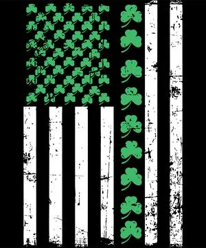 St patrick's day flags Stock Illustration