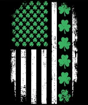 St patrick's day flags Stock Illustration