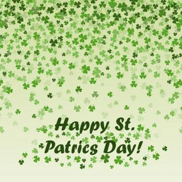 St Patricks day frame, green leaf, vector Illustrazione stock