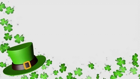 St. Patrick's Day frame on a seamless loop Stock Footage 235463801