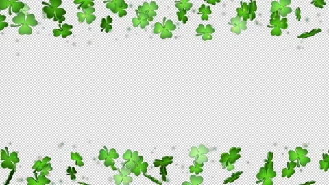 St. Patrick's Day frame with shamrocks on a seamless loop Stock-Footage 234770639