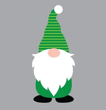 St Patrick's Day Gnome 2, Green Clover, So Lucky, Shamrock, Lucky Clover Stock Illustration