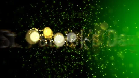 St. Patricks day golden text Stock Footage 86793845