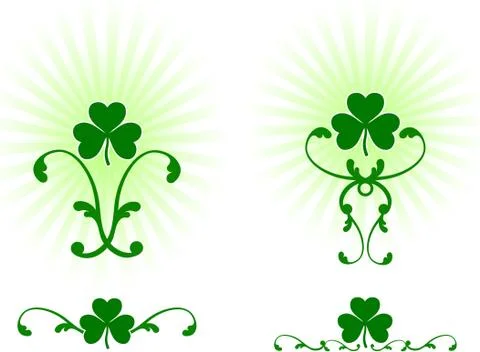 St. Patrick's Day green background Stock Illustration