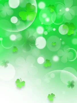 St. Patrick's Day, Green background by a St. Patrick's Day Illustrazione stock