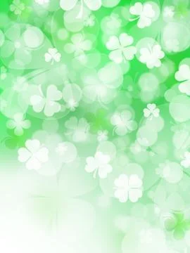 St. Patrick's Day, Green background by a St. Patrick's Day Illustrazione stock