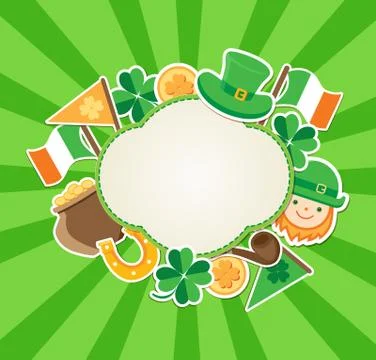 St. Patrick's Day green background Stock Illustration