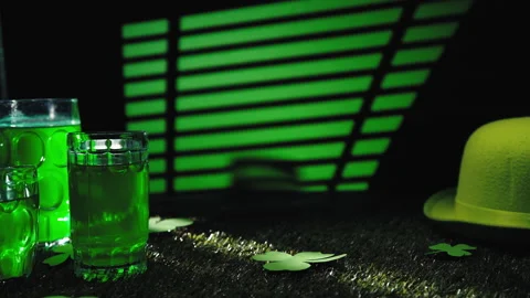 St Patrick's Day green Items Stock Footage 234420180