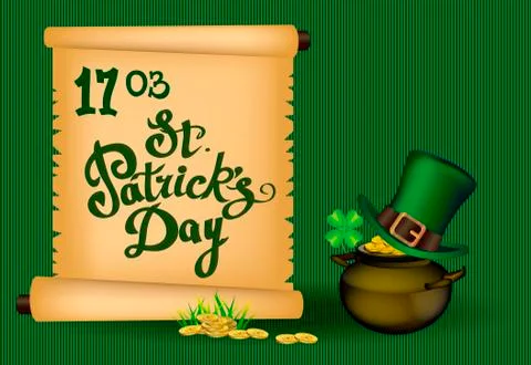 St. Patrick`s Day greeting. Stock Illustration
