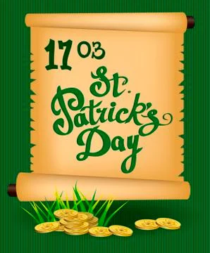 St. Patrick`s Day greeting. Stock Illustration