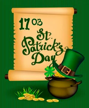St. Patrick`s Day greeting. Stock Illustration