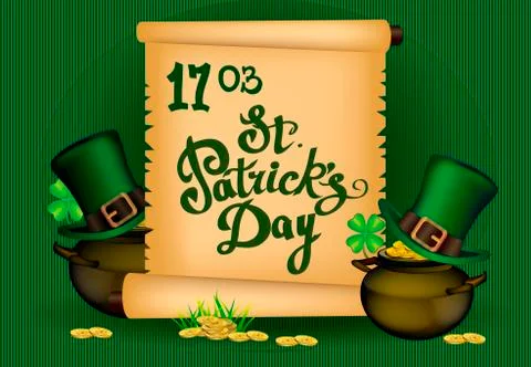 St. Patrick`s Day greeting. Stock Illustration