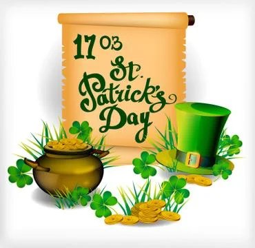 St. Patrick`s Day greeting Stock Illustration