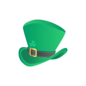 St. patrick's day hat with clover Stock Illustration