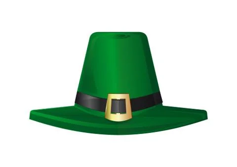 St. Patricks Day hat. Green leprechaun hat. Design element to St. Patricks Day Stock Illustration
