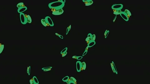 St. Patrick's day hats falling down 스톡 동영상 59729620