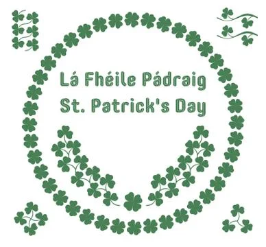 St. Patrick's Day Herbal Patterns Illustrazione stock