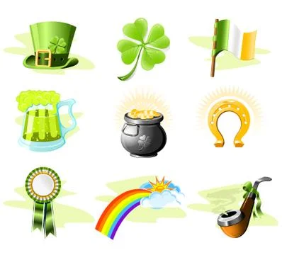 St. patrick's day icon set 스톡 일러스트