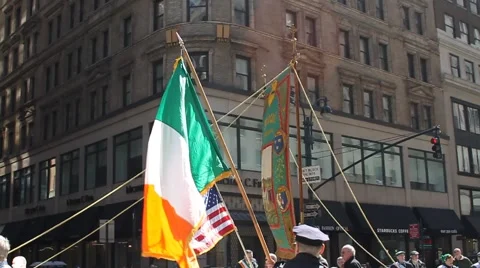 St Patricks Day Irish Flag Ireland Stock Footage