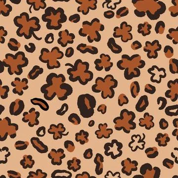 St. Patricks Day leopard seamless pattern made of shamrock or clover leaves.. イラスト素材