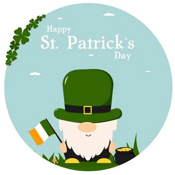 St patricks day leprechaun. Dwarf for St. Patrick's Day. Irish dwarf Stock Illustration