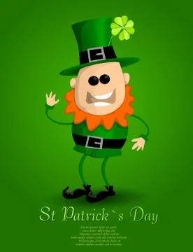 St patrick's day leprechaun Stock Illustration
