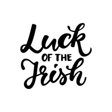 St. Patrick's Day lettering. Vector holiday ink black poster. Illustrazione stock