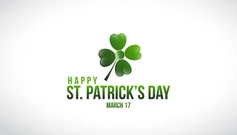 St. Patrick's Day Logo Vector Design Illustrazione stock