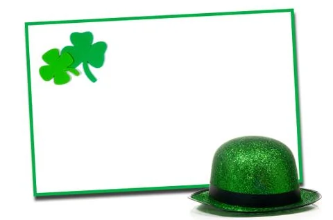 St. patrick's day note blank notecard Stock Photos