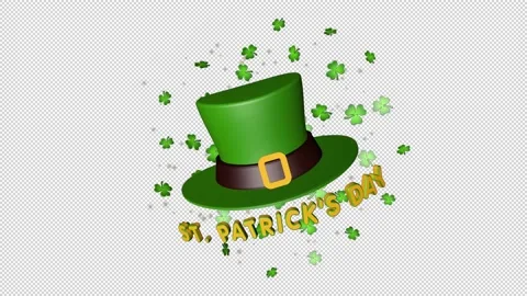 St. Patrick's Day overlay on a seamless loop Stock Footage 235130320