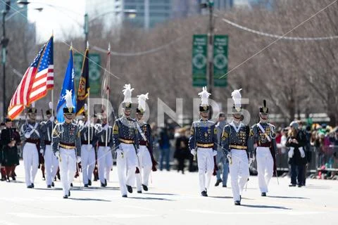 St. Patrick's Day Parade Chicago 2019 Stock Photos