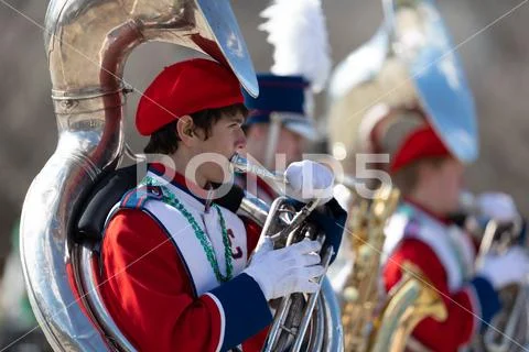 St. Patrick's Day Parade Chicago 2019 Stock Photos