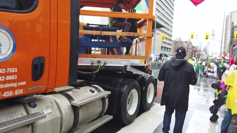 St. Patrick's Day parade in Toronto, Ontario, Canada. Video stock 307862916