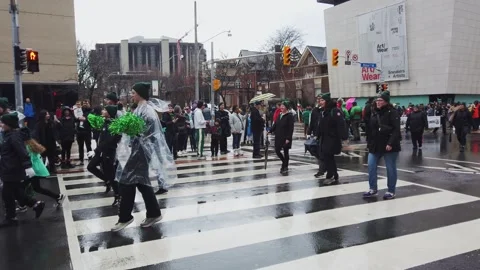 St. Patrick's Day parade in Toronto, Ontario, Canada. Stock-Footage 307862955