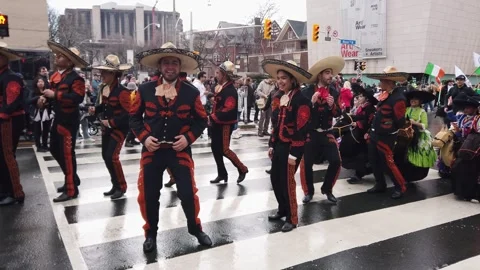 St. Patrick's Day parade in Toronto, Ontario, Canada. Stock-Footage 307863904