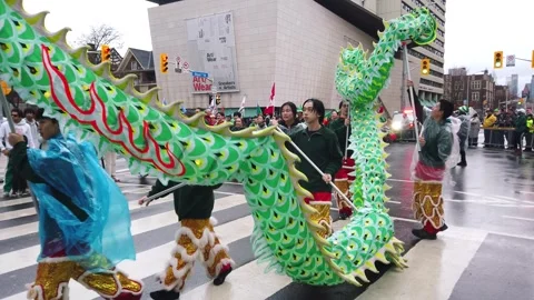 St. Patrick's Day parade in Toronto, Ontario, Canada. Stock-Footage 307864237
