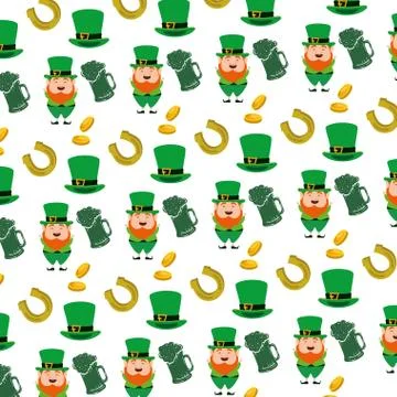 St patricks day pattern background Stock Illustration