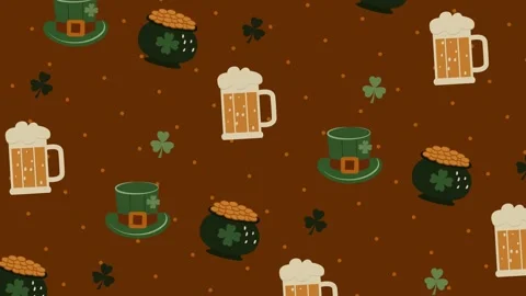 St. Patrick's Day Pattern Stock Footage 302094031