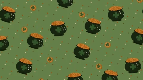St. Patrick's Day Pattern Video stock 302094079