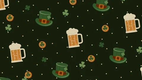 St. Patrick's Day Pattern Stock Footage 302094332