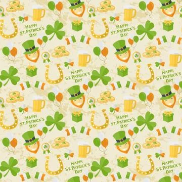 St. Patricks Day pattern Stock Illustration