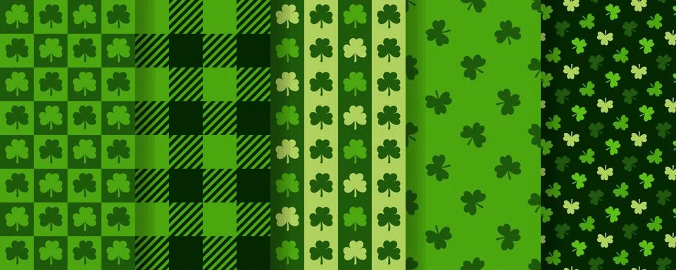 St Patrick's Day pattern set Illustration