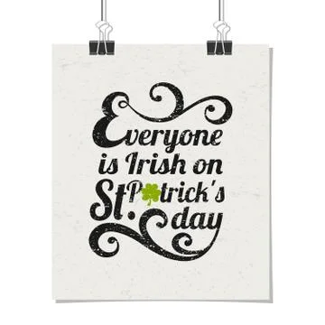 St. patrick's day poster Stock Illustration