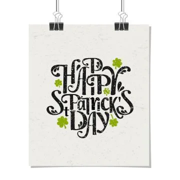 St. patrick's day poster Illustrazione stock