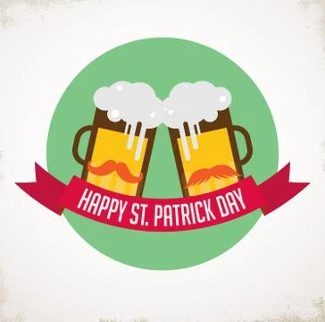 St. Patricks day pub and party invitation Stock Illustration
