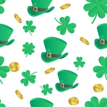 St. patrick's day seamless pattern Stock Illustration